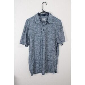 UNDER ARMOUR Men's Small Blue Polyester Polo Golf Shirt, 3-Button